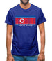 North Korea  Barcode Style Flag Mens T-Shirt