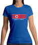 North Korea  Barcode Style Flag Womens T-Shirt