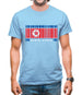 North Korea  Barcode Style Flag Mens T-Shirt