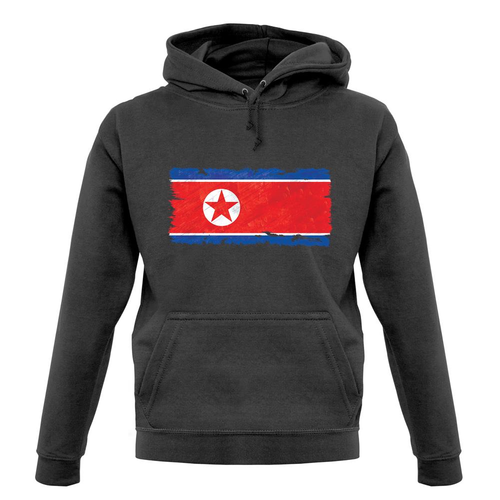 North Korea Grunge Style Flag unisex hoodie