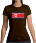 North Korea Grunge Style Flag Womens T-Shirt