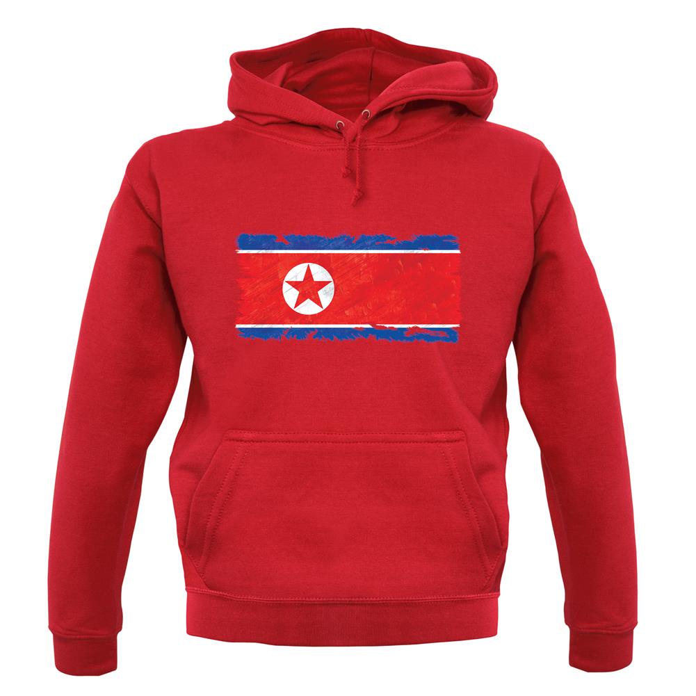 North Korea Grunge Style Flag unisex hoodie