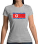 North Korea Grunge Style Flag Womens T-Shirt