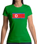 North Korea Grunge Style Flag Womens T-Shirt