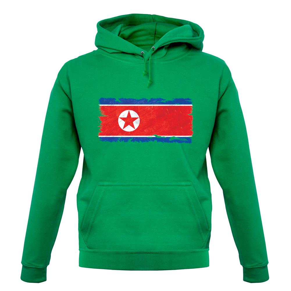 North Korea Grunge Style Flag unisex hoodie