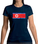 North Korea Grunge Style Flag Womens T-Shirt