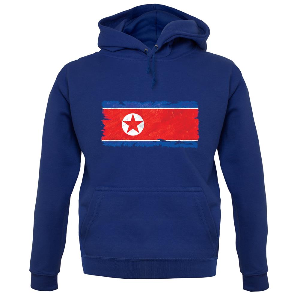 North Korea Grunge Style Flag unisex hoodie
