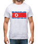 North Korea Grunge Style Flag Mens T-Shirt