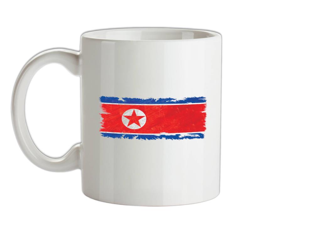 North Korea Grunge Style Flag Ceramic Mug