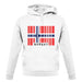 Norway Barcode Style Flag unisex hoodie