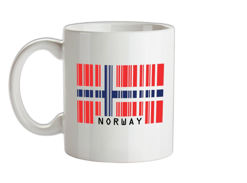 Norway Barcode Style Flag Ceramic Mug