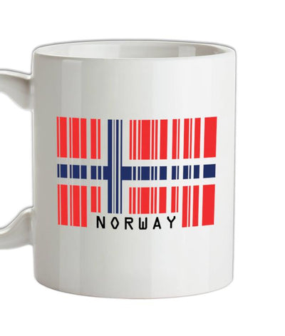 Norway Barcode Style Flag Ceramic Mug