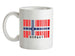 Norway Barcode Style Flag Ceramic Mug