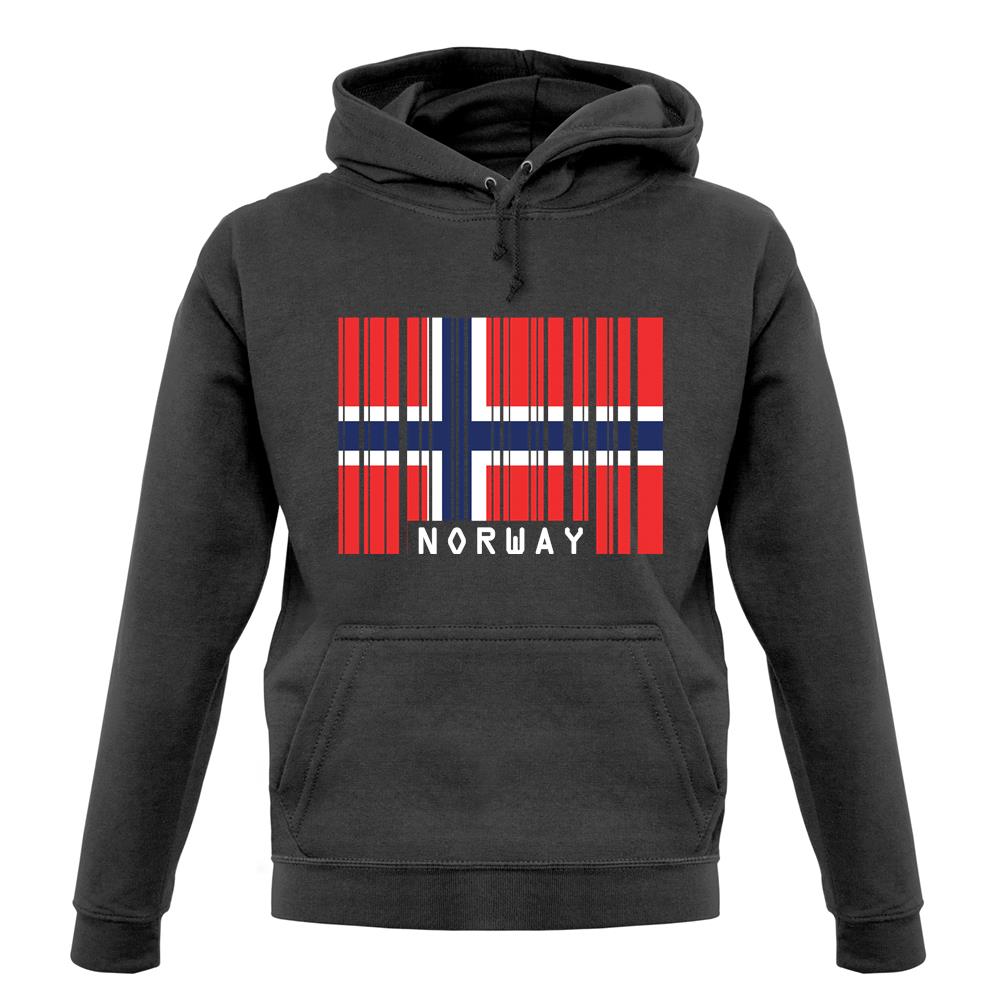 Norway Barcode Style Flag unisex hoodie