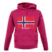 Norway Barcode Style Flag unisex hoodie