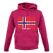Norway Barcode Style Flag unisex hoodie