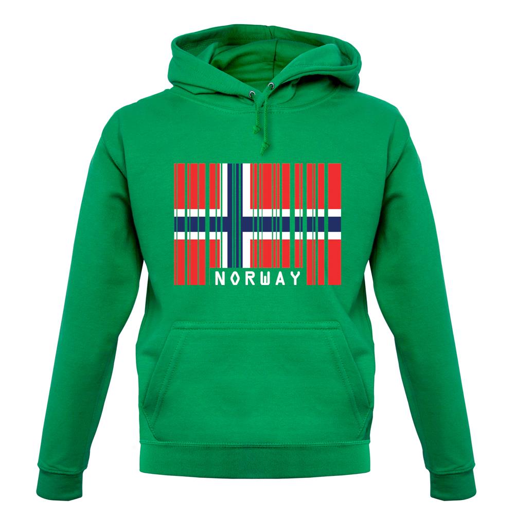 Norway Barcode Style Flag unisex hoodie