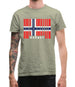 Norway Barcode Style Flag Mens T-Shirt