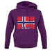 Norway Barcode Style Flag unisex hoodie