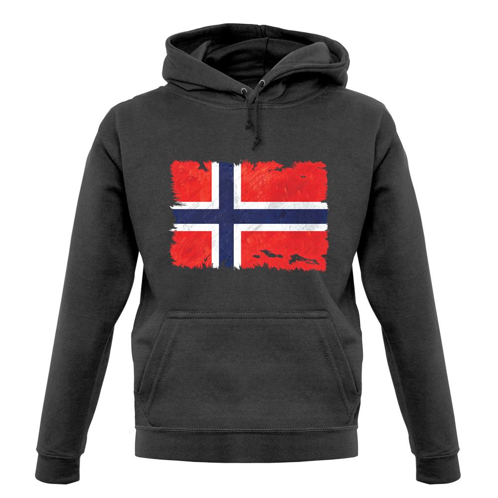 Norway Grunge Style Flag unisex hoodie
