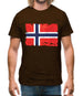 Norway Grunge Style Flag Mens T-Shirt