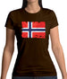 Norway Grunge Style Flag Womens T-Shirt
