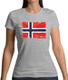 Norway Grunge Style Flag Womens T-Shirt