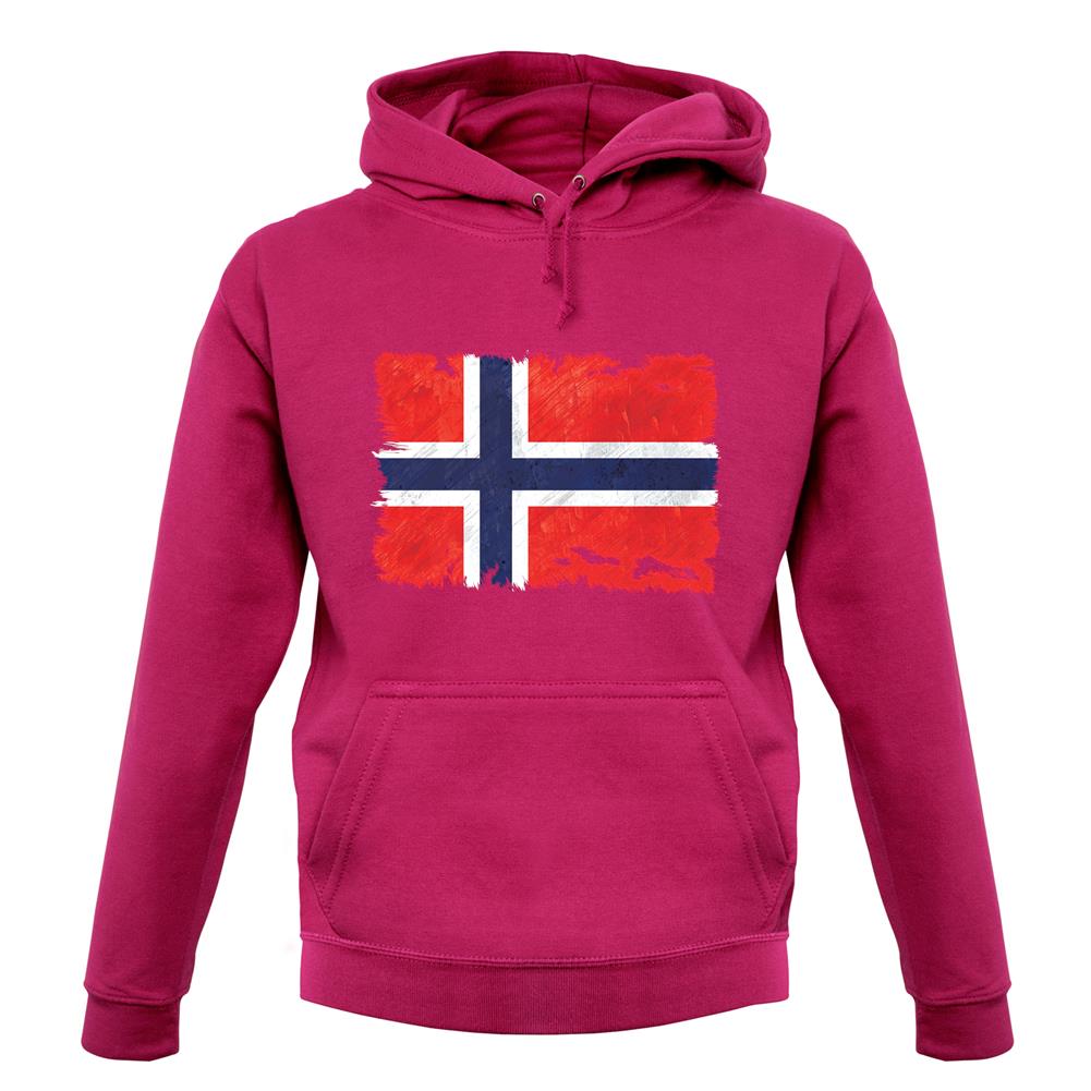 Norway Grunge Style Flag unisex hoodie
