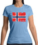 Norway Grunge Style Flag Womens T-Shirt