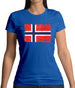 Norway Grunge Style Flag Womens T-Shirt