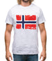 Norway Grunge Style Flag Mens T-Shirt