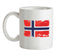 Norway Grunge Style Flag Ceramic Mug