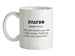Nurse Definition Ceramic Mug