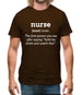 Nurse Definition Mens T-Shirt