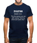 Nurse Definition Mens T-Shirt