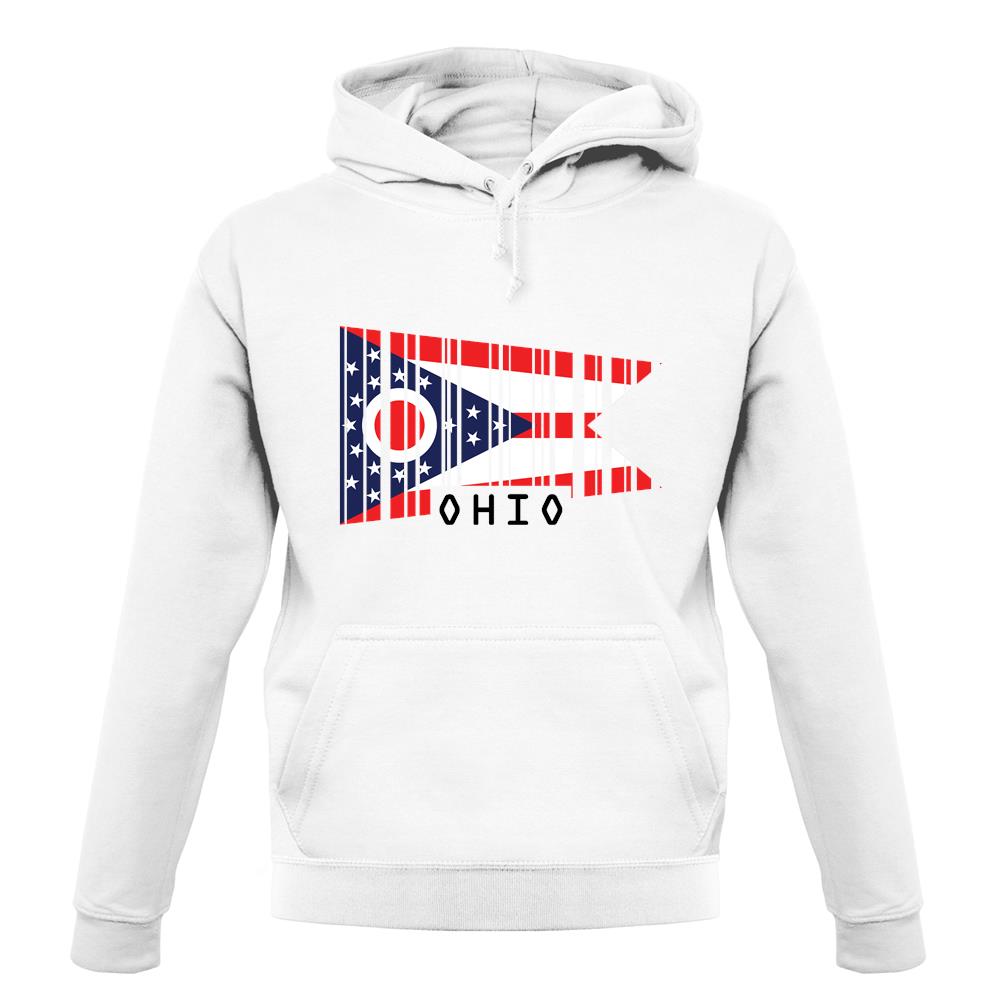 Ohio Barcode Style Flag unisex hoodie