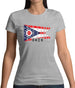 Ohio Barcode Style Flag Womens T-Shirt