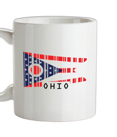 Ohio Barcode Style Flag Ceramic Mug