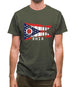 Ohio Barcode Style Flag Mens T-Shirt