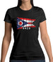 Ohio Barcode Style Flag Womens T-Shirt