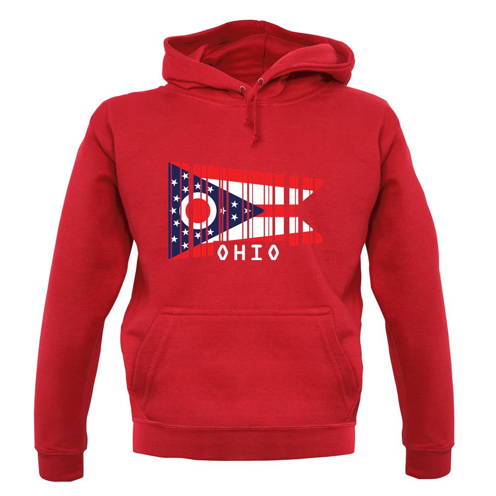 Ohio Barcode Style Flag unisex hoodie