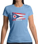 Ohio Barcode Style Flag Womens T-Shirt