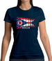 Ohio Barcode Style Flag Womens T-Shirt