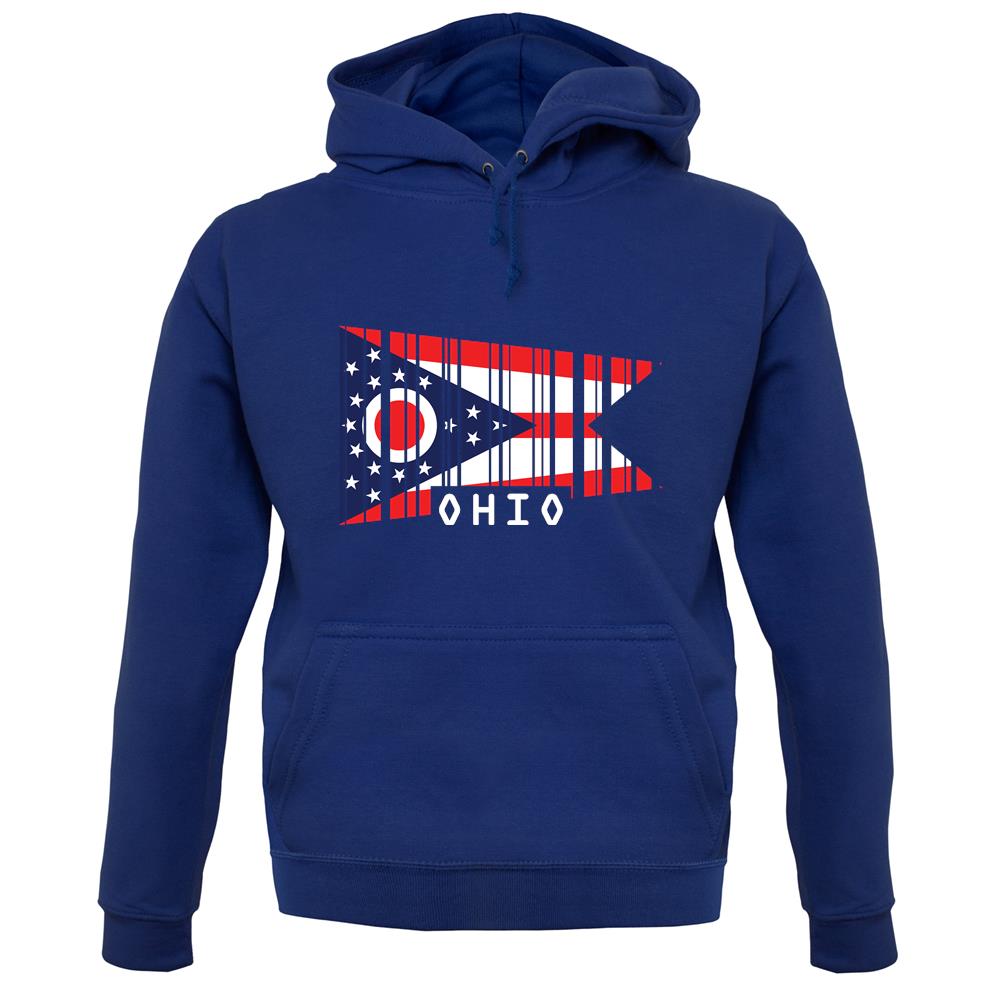 Ohio Barcode Style Flag unisex hoodie