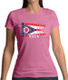 Ohio Barcode Style Flag Womens T-Shirt