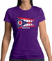 Ohio Barcode Style Flag Womens T-Shirt