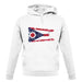 Ohio Grunge Style Flag unisex hoodie