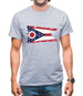 Ohio Grunge Style Flag Mens T-Shirt