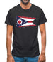 Ohio Grunge Style Flag Mens T-Shirt