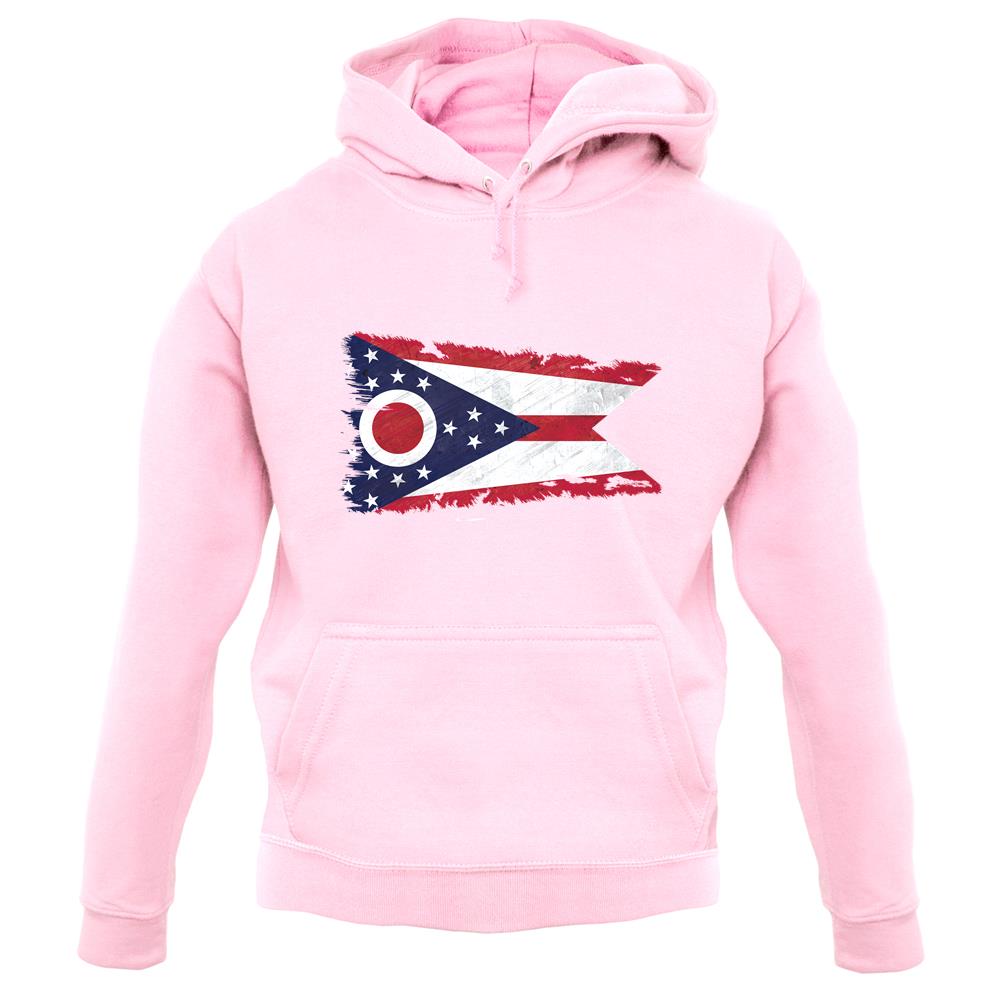 Ohio Grunge Style Flag unisex hoodie